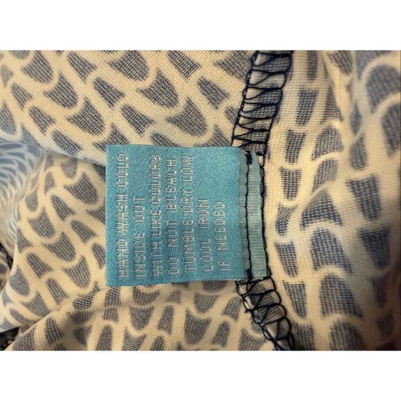 J. McLaughlin Blue Pattern Short Sleeve Dress- Size L - Picture 5 of 7